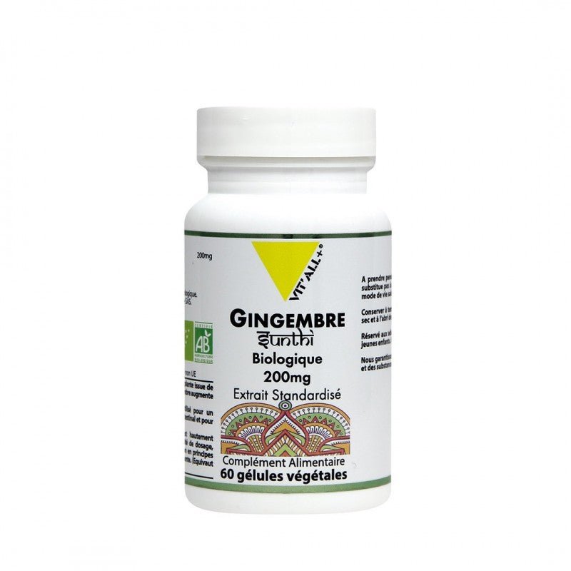 VITALL+ Gingembre Bio 200mg - 60 Gélules Végétales