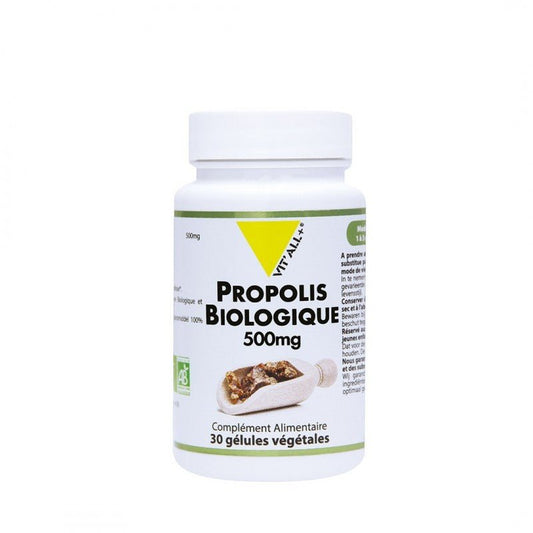 Vitall+ Propolis Biologique 500 mg - 30 Gélules Végétales