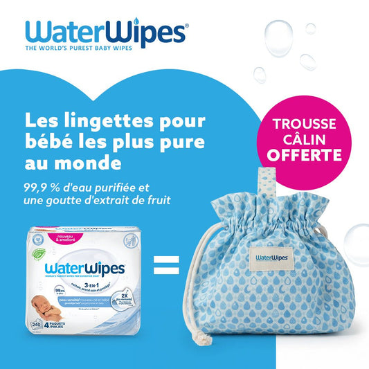 WaterWipes Lot de Lingettes Bébé 4x60