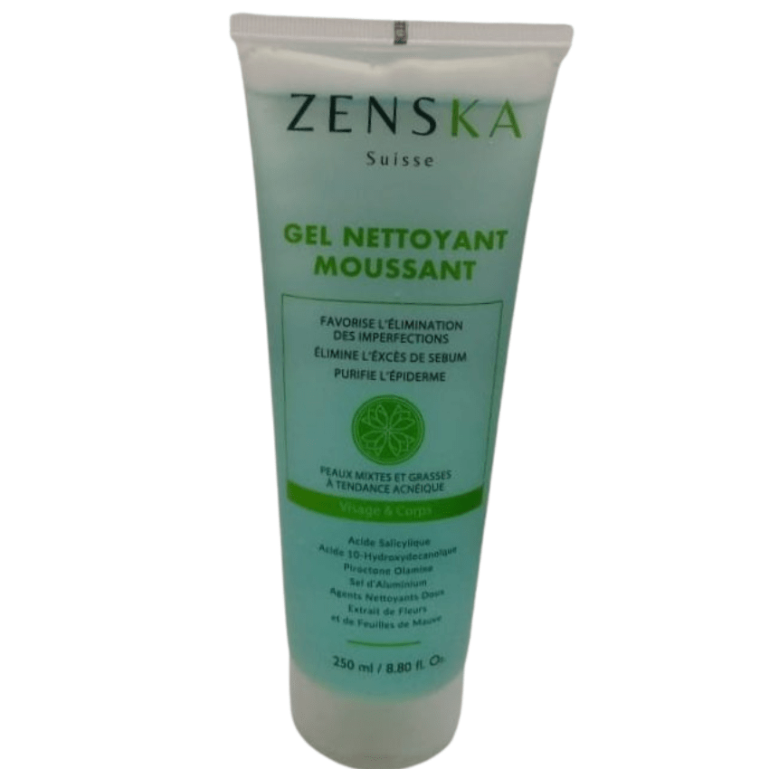 Zenska Gel Nettoyant Moussant Visage et Corps 250ml