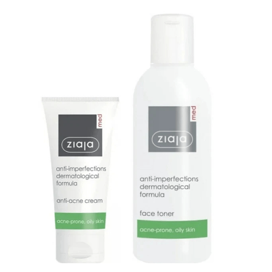 Ziaja Med Anti-acne Set: Crème et Toner Offerts